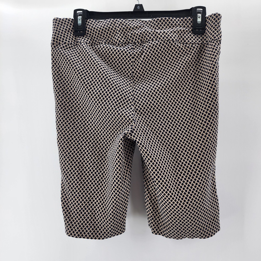 Rafaella Women's Bermuda Stretch Short Size 12 Beige‎ with Black dots - Picture 6 of 7